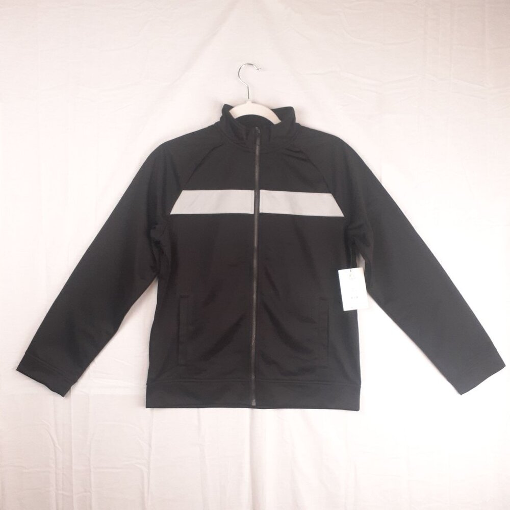 Athletic Works Boys Full-Zip Black Jacket With Reflective Stripe XL ,L - Picture 10 of 11